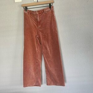 Pilcro Blush Pink Corduroy Coulotte